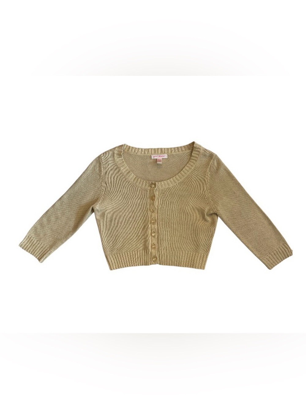 RARE Vintage Betsey Johnson Marilyn Monroe Wink Cropped Sweater Cream sz L Y2K - Picture 5 of 16
